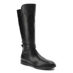 Czarne Kozaki Damskie Tommy Hilfiger Eleganckie Skórzane Buty kolor czarny