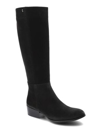 Czarne Kozaki Gamis Damskie Modne Skórzane Buty kolor czarny