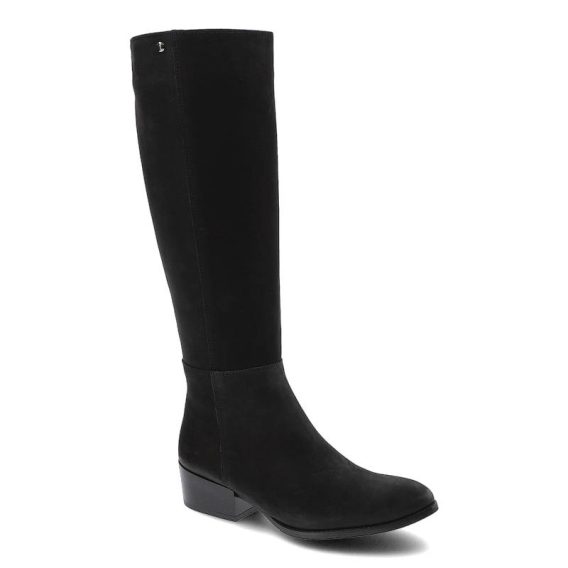 Czarne Kozaki Gamis Damskie Modne Skórzane Buty kolor czarny