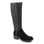 Czarne Kozaki Robson Damskie Wygodne Buty Zimowe kolor czarny
