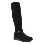 Czarne Kozaki S.Barski Wygodne Buty Damskie kolor czarny