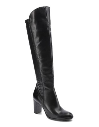 Czarne Kozaki Simen Damskie Eleganckie Buty Zimowe kolor czarny