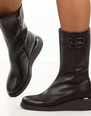 Czarne skórzane kozaki damskie T.Sokolski Z25-43 kolor Czarny