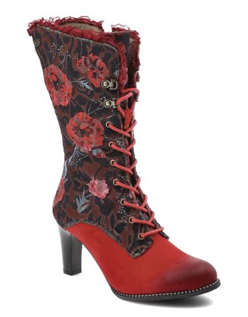 Czerwone Kozaki Laura Vita Stylowe Obuwie Damskie Premium kolor czerwony