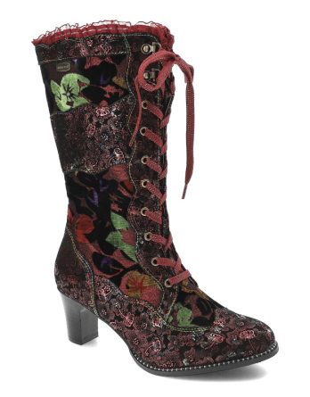 Czerwone Kozaki Premium Laura Vita Eleganckie Obuwie Damskie kolor czerwony