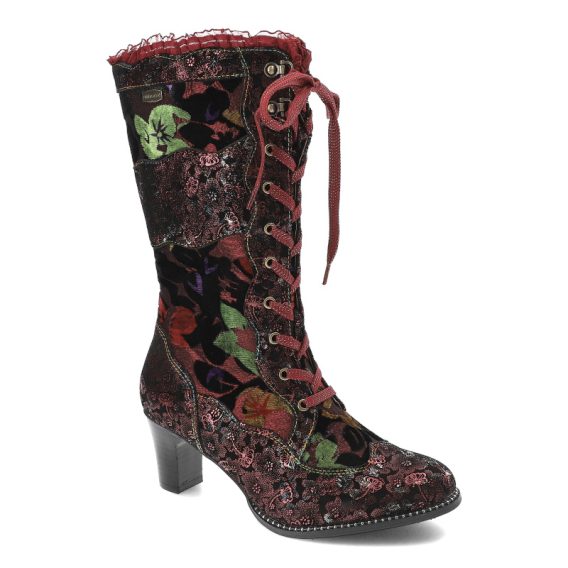 Czerwone Kozaki Premium Laura Vita Eleganckie Obuwie Damskie kolor czerwony