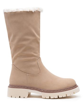 Foreverfolie Kozaki zimowe w kolorze beżowym rozmiar: 37 kolor beige