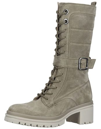 Gabor Skórzane kozaki w kolorze khaki rozmiar: 40 kolor brown/beige