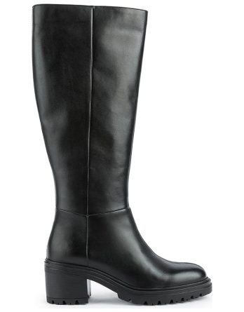 Geox Skórzane kozaki "Damiana" w kolorze czarnym rozmiar: 38 kolor black