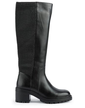 Geox Skórzane kozaki "Damiana" w kolorze czarnym rozmiar: 41 kolor black