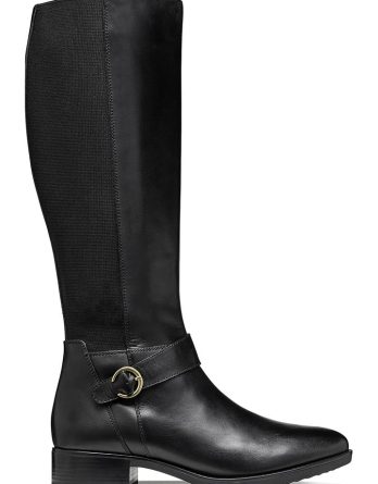Geox Skórzane kozaki "Felicity" w kolorze czarnym rozmiar: 37 kolor black