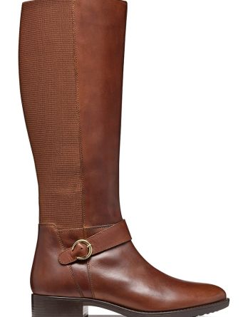 Geox Skórzane kozaki "Felicity" w kolorze jasnobrązowym rozmiar: 38 kolor brown