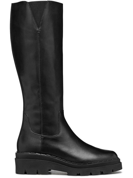 Geox Skórzane kozaki "Felleny" w kolorze czarnym rozmiar: 41 kolor black