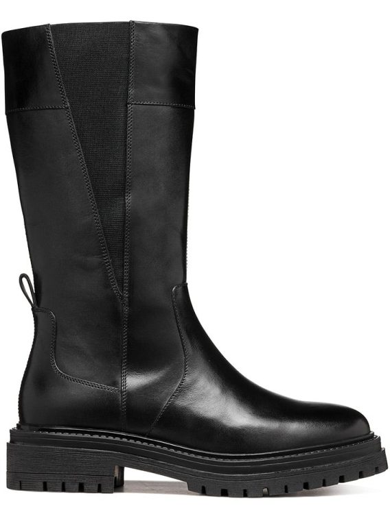 Geox Skórzane kozaki "Iridea" w kolorze czarnym rozmiar: 36 kolor black
