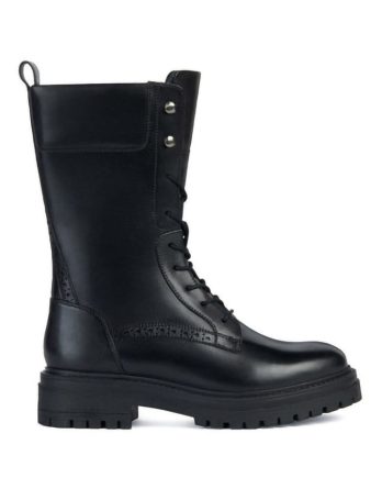 Geox Skórzane kozaki "Iridea" w kolorze czarnym rozmiar: 37 kolor black