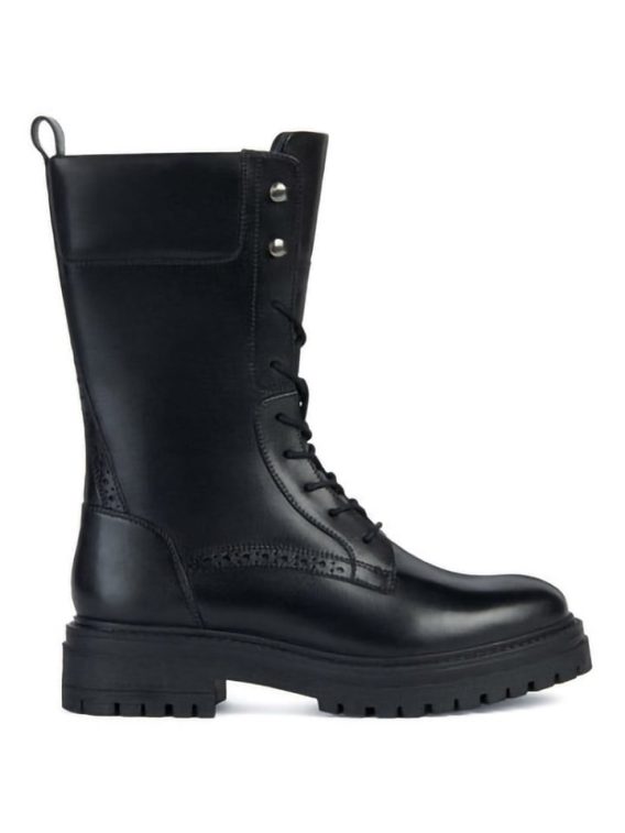 Geox Skórzane kozaki "Iridea" w kolorze czarnym rozmiar: 37 kolor black