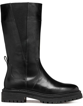 Geox Skórzane kozaki "Iridea" w kolorze czarnym rozmiar: 37 kolor black
