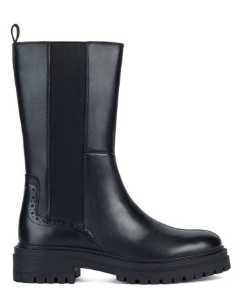 Geox Skórzane kozaki "Iridea" w kolorze czarnym rozmiar: 38 kolor black