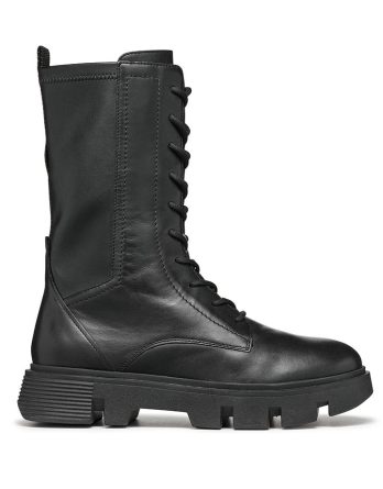 Geox Skórzane kozaki "Vilde" w kolorze czarnym rozmiar: 39 kolor black