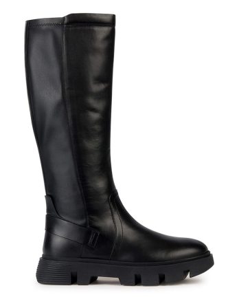 Geox Skórzane kozaki "Vilde" w kolorze czarnym rozmiar: 39 kolor black