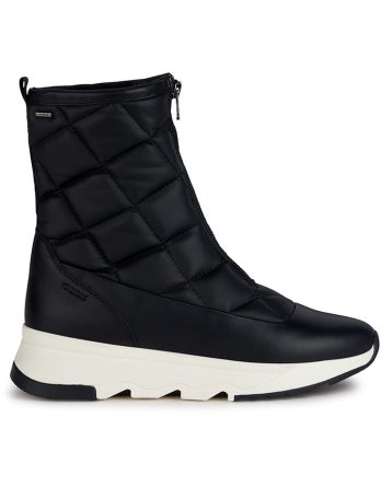 Geox Skórzane kozaki zimowe "Falena" w kolorze czarno-białym rozmiar: 41 kolor black/white