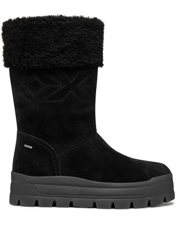 Geox Skórzane kozaki zimowe "Spherica" w kolorze czarnym rozmiar: 38 kolor black