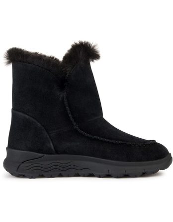 Geox Skórzane kozaki zimowe "Spherica" w kolorze czarnym rozmiar: 38 kolor black