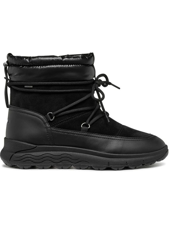 Geox Skórzane kozaki zimowe "Spherica" w kolorze czarnym rozmiar: 38 kolor black