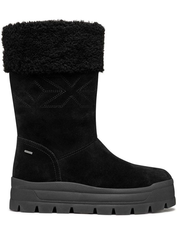 Geox Skórzane kozaki zimowe "Spherica" w kolorze czarnym rozmiar: 41 kolor black