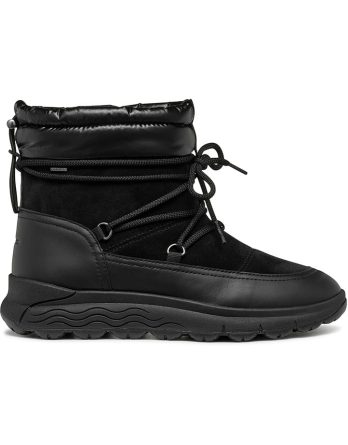 Geox Skórzane kozaki zimowe "Spherica" w kolorze czarnym rozmiar: 41 kolor black