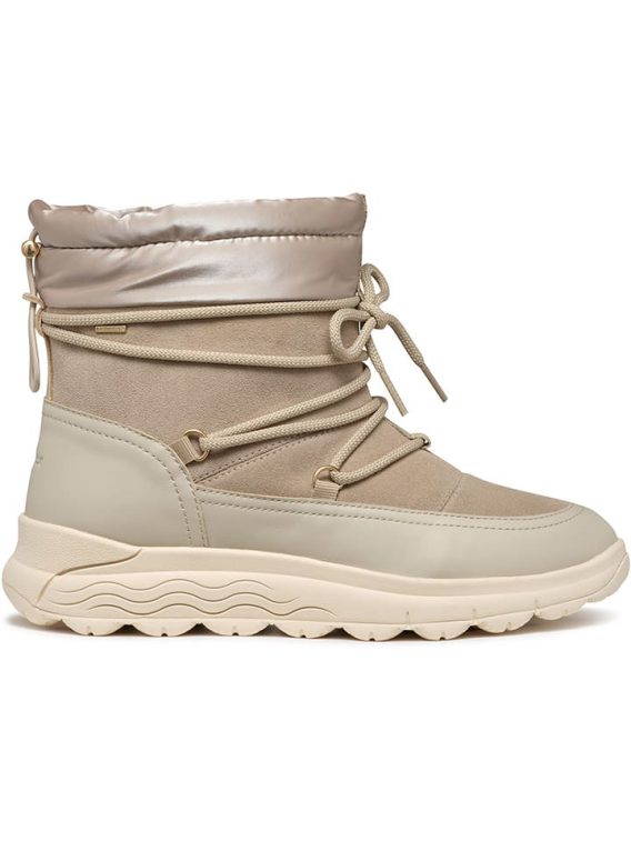 Geox Skórzane kozaki zimowe "Spherica" w kolorze złoto-beżowym rozmiar: 42 kolor gold/beige