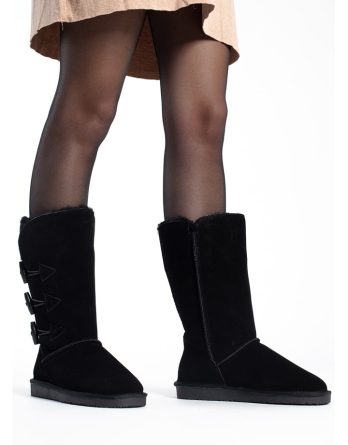 Gooce Skórzane kozaki zimowe "Cornice" w kolorze czarnym rozmiar: 36 kolor black