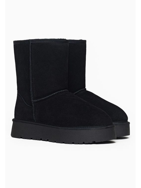 Gooce Skórzane kozaki zimowe "Fairfield" w kolorze czarnym rozmiar: 41 kolor black