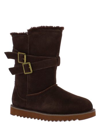 Gooce Skórzane kozaki zimowe "Huntspill Waterproof" w kolorze ciemnobrązowym rozmiar: 37 kolor brown