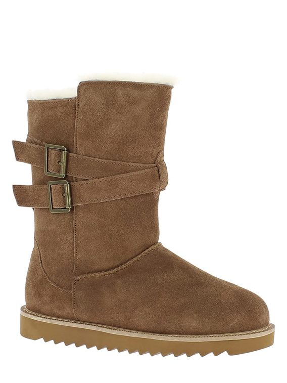 Gooce Skórzane kozaki zimowe "Huntspill Waterproof" w kolorze jasnobrązowym rozmiar: 41 kolor brown