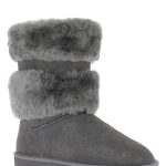 Gooce Skórzane kozaki zimowe "Mara" w kolorze antracytowym rozmiar: 38 kolor gray