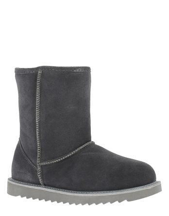 Gooce Skórzane kozaki zimowe "Sawel Waterproof" w kolorze antracytowym rozmiar: 39 kolor gray/black