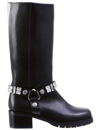Högl Skórzane kozaki w kolorze czarnym rozmiar: 38 kolor black