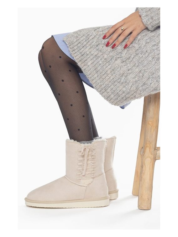 ISLAND BOOT Kozaki zimowe "Goldboro" w kolorze kremowym rozmiar: 37 kolor beige