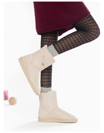 ISLAND BOOT Kozaki zimowe "Kinsac" w kolorze kremowym rozmiar: 36 kolor beige