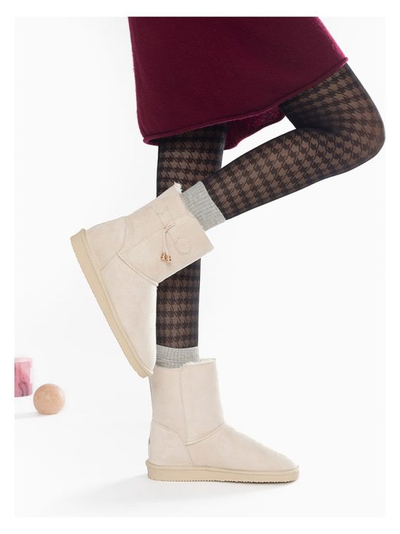 ISLAND BOOT Kozaki zimowe "Kinsac" w kolorze kremowym rozmiar: 36 kolor beige