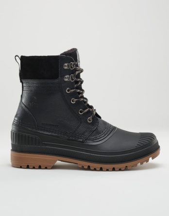 Kamik Skórzane kozaki zimowe "Hemlock" w kolorze czarnym rozmiar: 40 kolor black