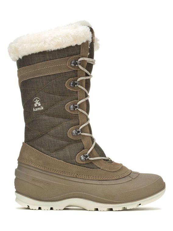 Kamik Skórzane kozaki zimowe "Snovalley 4" w kolorze jasnobrązowym rozmiar: 40 kolor brown