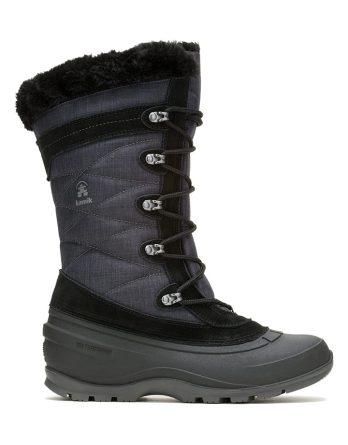 Kamik Skórzane kozaki zimowe "Snovalley 4" w kolorze szaro-czarnym rozmiar: 42 kolor gray/black