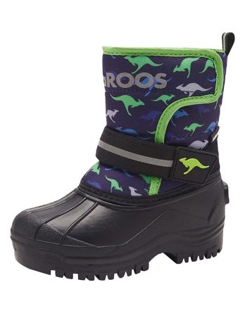 Kangaroos Kozaki zimowe "Shell" w kolorze czarno-granatowo-zielonym rozmiar: 34 kolor black/blue
