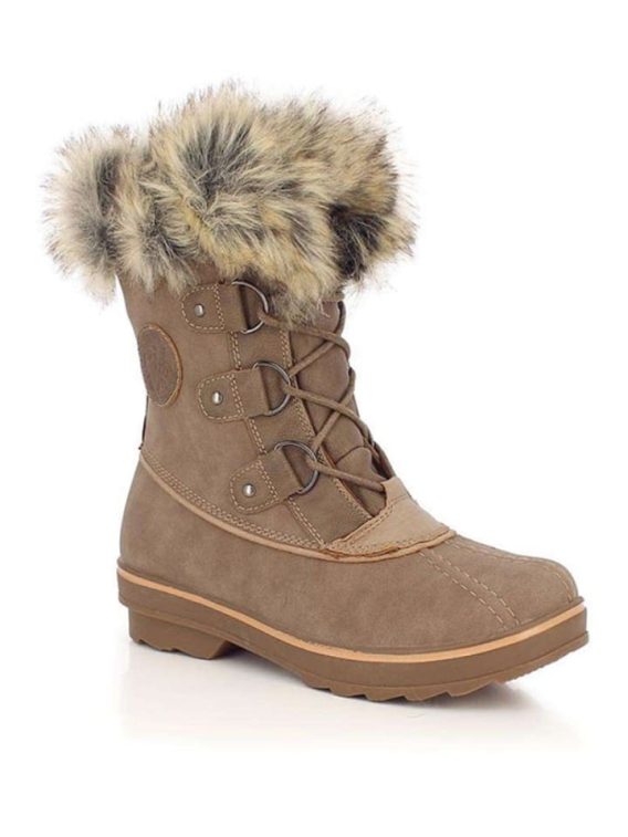 Kimberfeel Kozaki zimowe "Emmy" w kolorze szarobrązowym rozmiar: 41 kolor brown/gray