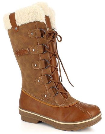 Kimberfeel Kozaki zimowe "Floriane" w kolorze karmelowym rozmiar: 40 kolor brown