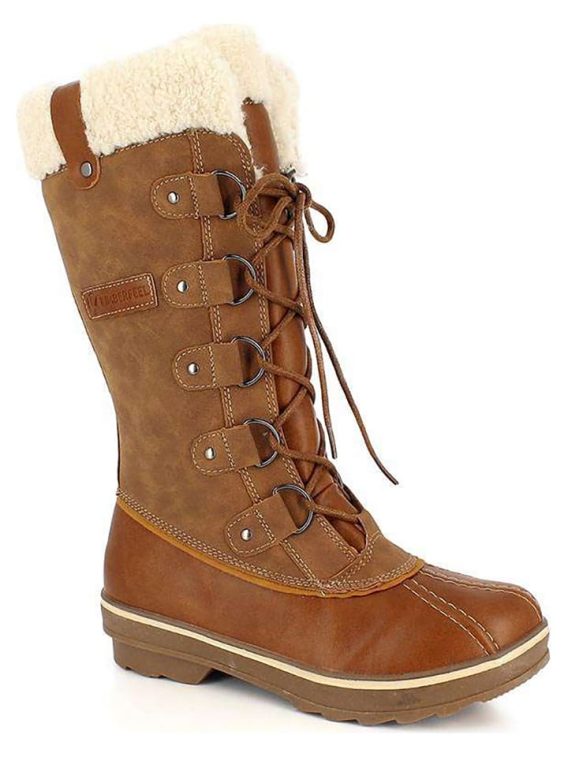 Kimberfeel Kozaki zimowe "Floriane" w kolorze karmelowym rozmiar: 40 kolor brown