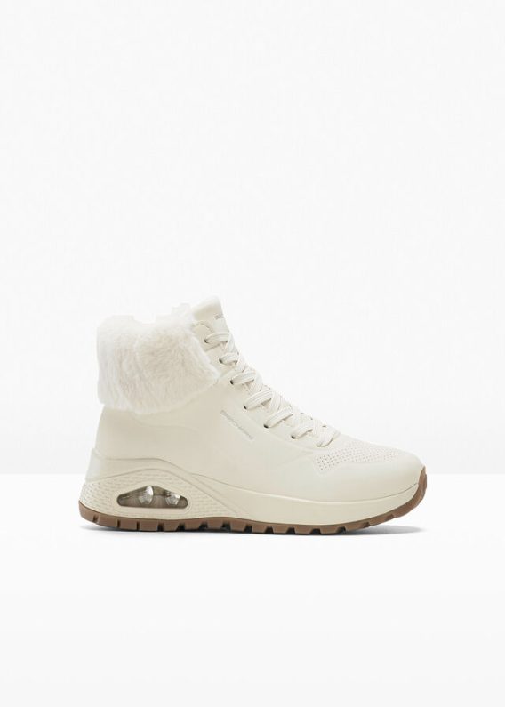 Kozaki sznurowane Skechers z pianką memory kolor beżowy