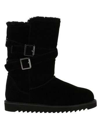 NICEBAY Skórzane kozaki zimowe "Mells Waterproof" w kolorze czarnym rozmiar: 38 kolor black